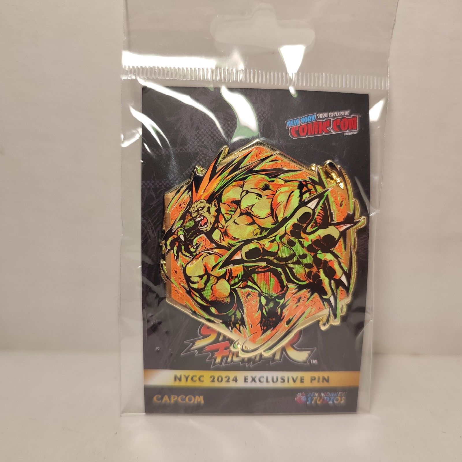 Street Fighter Blanka Painterly Series Enamel Pin Official Capcom Badge